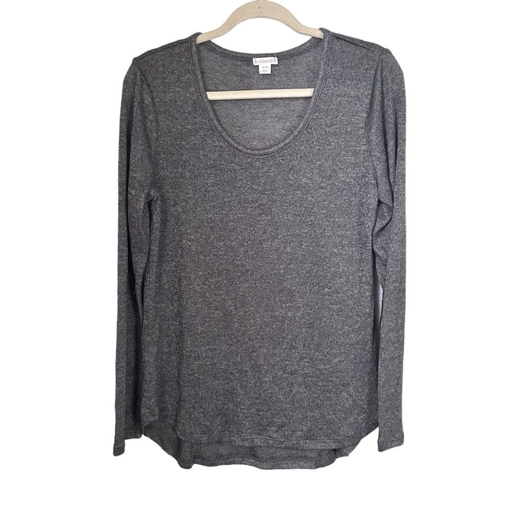 Xhilaration Womens Sz XL Pullover Sweater Gray Long Sleeve Scoop Neck Knit